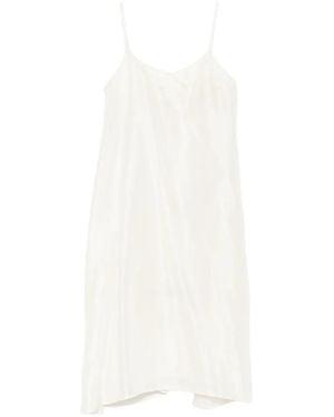 A Tentative Atelier Satin-Finish Slip Dress - White