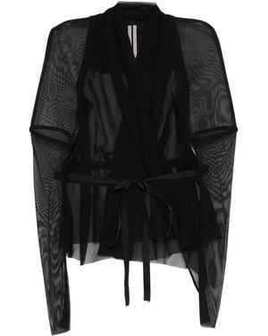 Rick Owens Tie-Waist Jacket - Black