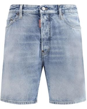 DSquared² Light Wash Marine Shorts - Blue