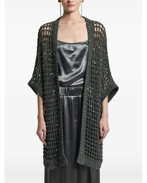 Peserico Open Knit Cardigan - Black