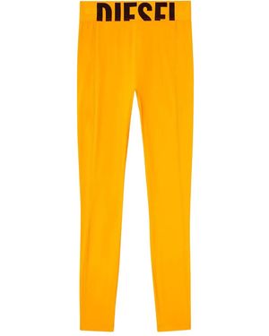 DIESEL Adeline-D-Pop Logo-Detail Trousers - Yellow