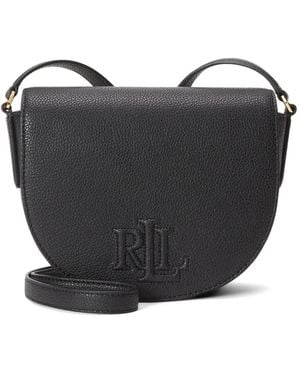 Ralph Lauren Embossed-Logo Cross Body Bag - Black