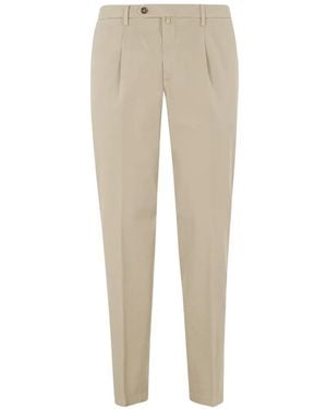 Briglia 1949 Pleated Tailored Trousers - Natural