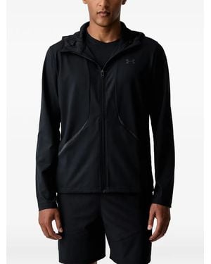 Under Armour Unstoppable Logo-Print Zip-Up Hoodie - Black