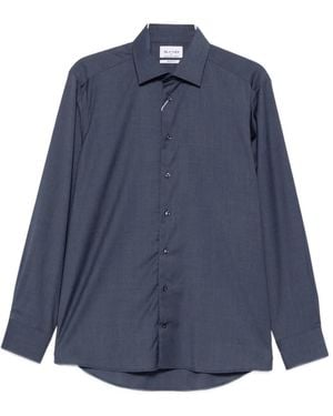 Sand Gordon Long-Sleeve Wool Shirt - Blue