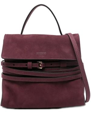 Moschino Sac Cabas À Détail De Boucle - Violet