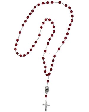 HTC Mistery Skull-Detail Beaded Necklace - Metallic