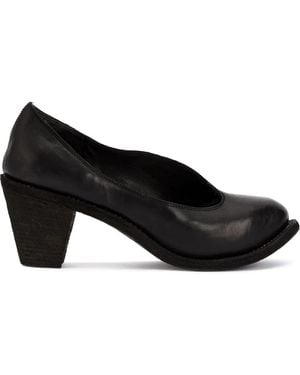 Guidi Chunky-Heel Court Shoes - Black