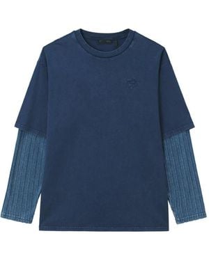 FIVE CM Long-Sleeve Round-Neck T-Shirt - Blue