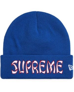 Supreme X New Era Action Beanie Hat - Blue
