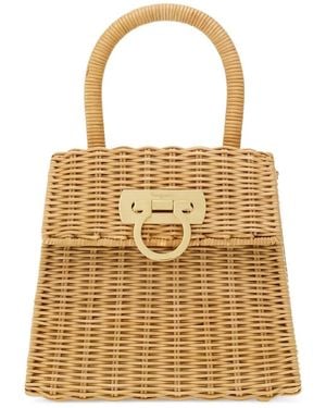 Ferragamo Iconic Top Handle Bag - Metallic