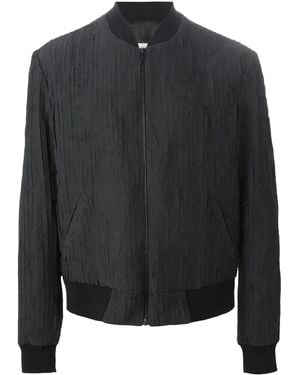 Maison Margiela Striped Panel Bomber Jacket - Black