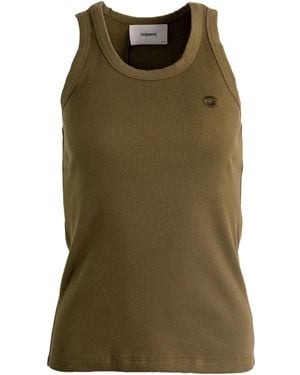 Coperni Ribbed Scoop-Neck Tank Top - Green