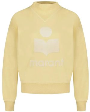 Isabel Marant Moby Logo-Print Sweatshirt - Yellow