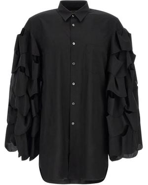 Comme des Garçons Draped Shirt - Black