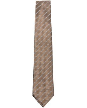 Emporio Armani Micro Stripes Mix Tie - Natural