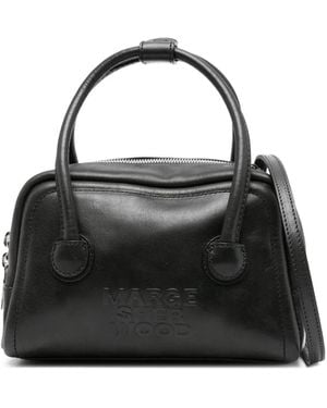 Marge Sherwood Embossed-Logo Mini Tote Bag - Black