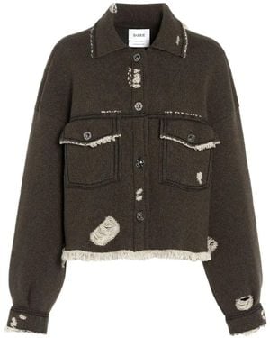Barrie Denim Fringed Jacket - Black
