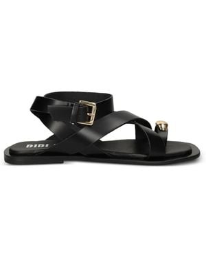 Bibi Lou Vaz Embellished Crossover-Strap Sandals - Black