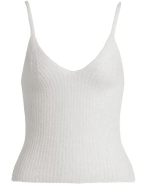 Alberta Ferretti Top mit Spaghettiträgern - Weiß