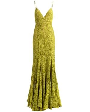 Silvia Tcherassi Pistachio Lace-Overlay Maxi Dress - Green