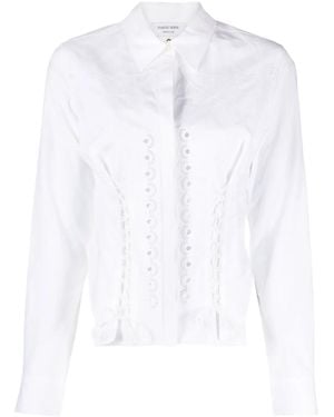 Marine Serre Regenerated Corset Shirt - White