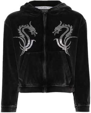 Alexander Wang ビジュートリム パーカー - ブラック