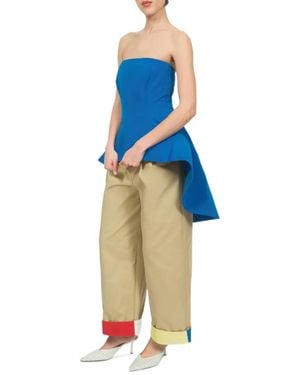 Rosie Assoulin Tilt-A-Whirl Top - Blue