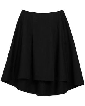 Ami Paris Falda Midi Acampanada - Negro