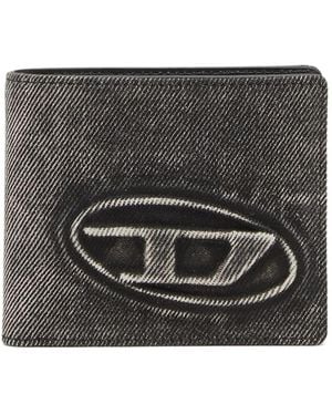 DIESEL 3D 1Dr Bi Fold Coin Wallet - Black