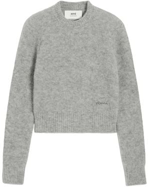 Ami Paris Maglione Girocollo Ami - Grigio