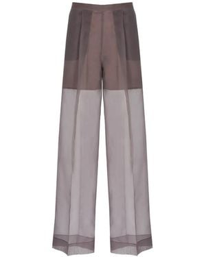 Antonelli Pantalones Plisados Semitranslúcidos - Morado