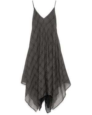 Marc Le Bihan Vestido a cuadros - Gris