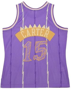 Mitchell & Ness Sidewalk Sketch Swingman Jersey "Raptors 1998 Vince Carter" Tank Top - Purple