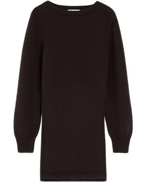 Lemaire Side-Slit Crew-Neck Jumper - Black