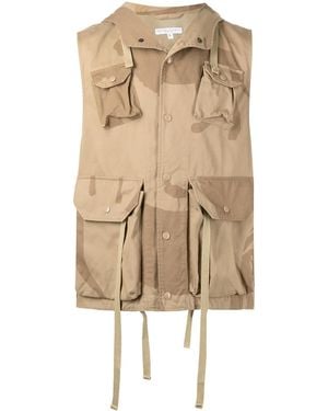 Engineered Garments Field Animal-Print Gilet - Natural