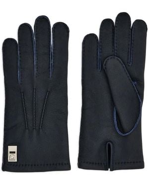 Ferragamo Gants À Détails De Coutures - Black