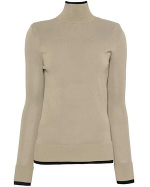 TOTEME Ribbed-Knit Turtleneck Sweater - Natural