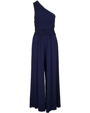 Michael Kors One-Shoulder Jumpsuit - Blue