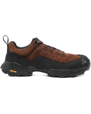 Roa Suede Zip Sneakers - Brown