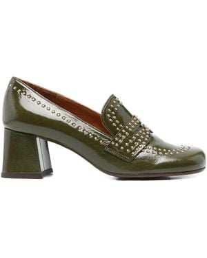Chie Mihara 60Mm Muleah Studded Block-Heel Pumps - Green
