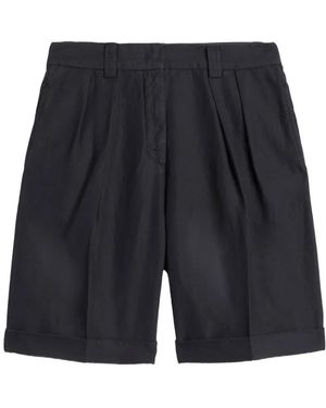 Aspesi Pantalones Cortos Con Pinzas - Azul