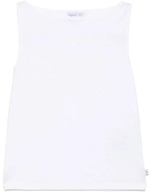 agnès b. Leopard Tank Top - White