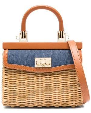 Rodo Woven Top-Handle Tote Bag - Blue