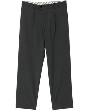 Amaranto Pleated Tailored Pants - Black