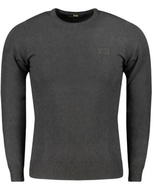 Roberto Cavalli Pullover Mit Logo-Stickerei - Grau