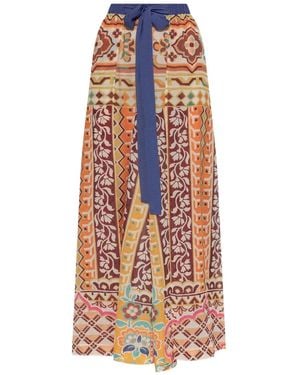 Etro Patterned Tie-Waist Trousers - White