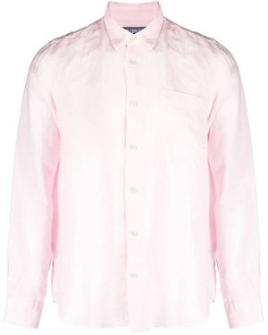 Vilebrequin Caroubis Long-Sleeved Linen Shirt - Pink