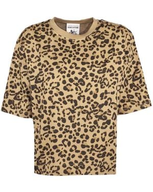 Semicouture Animal-Print T-Shirt - Natural