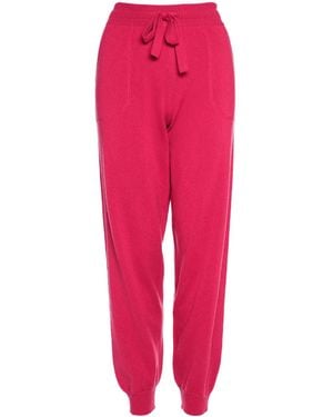 Eres Star Wool-Cashmere Track Trousers - Red